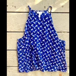 Rebecca Taylor Shibori Silk Sleeveless Halter Tank 2